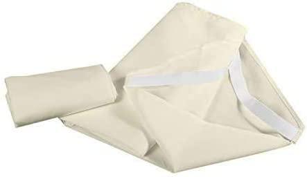 British-Linen Standard Size Daycare/Pre-School Cot Sheets, 100% Cotton and Breatheable Corner Elastic Straps Fitted Toddler Sheets, Pack of 6 - Ivory Solid (22" W X 40" L)