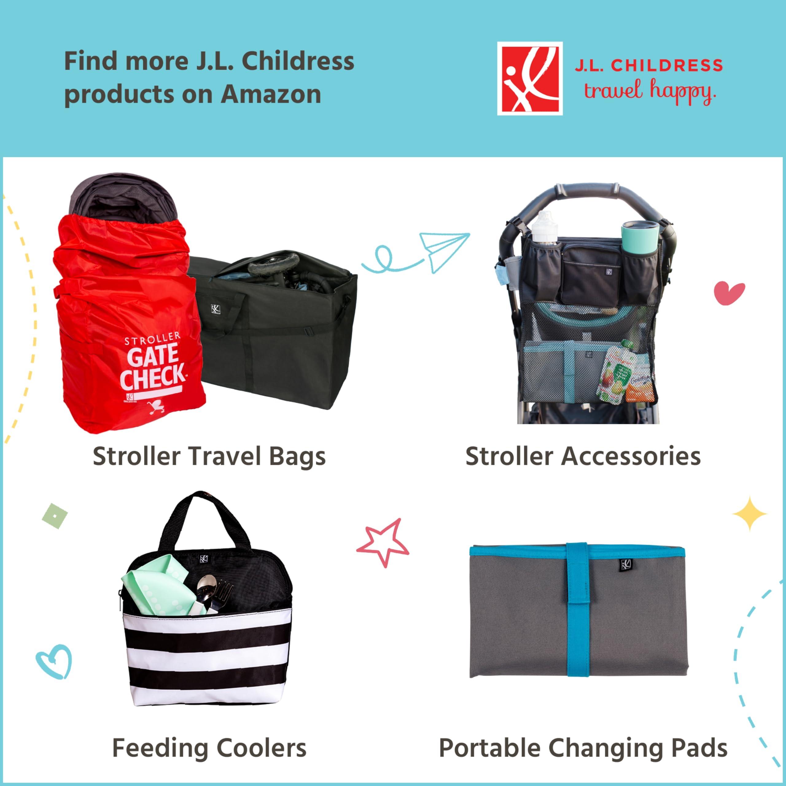 J.L. Childress J.L. Childress DELUXE Backpack Car Seat Travel Bag - PREMIUM - Thicker Padding - Includes AirTag Holder - Airplane Bag for Baby Car Seats - Fits All Car Seats, Infant Carriers & Booster Seats Black