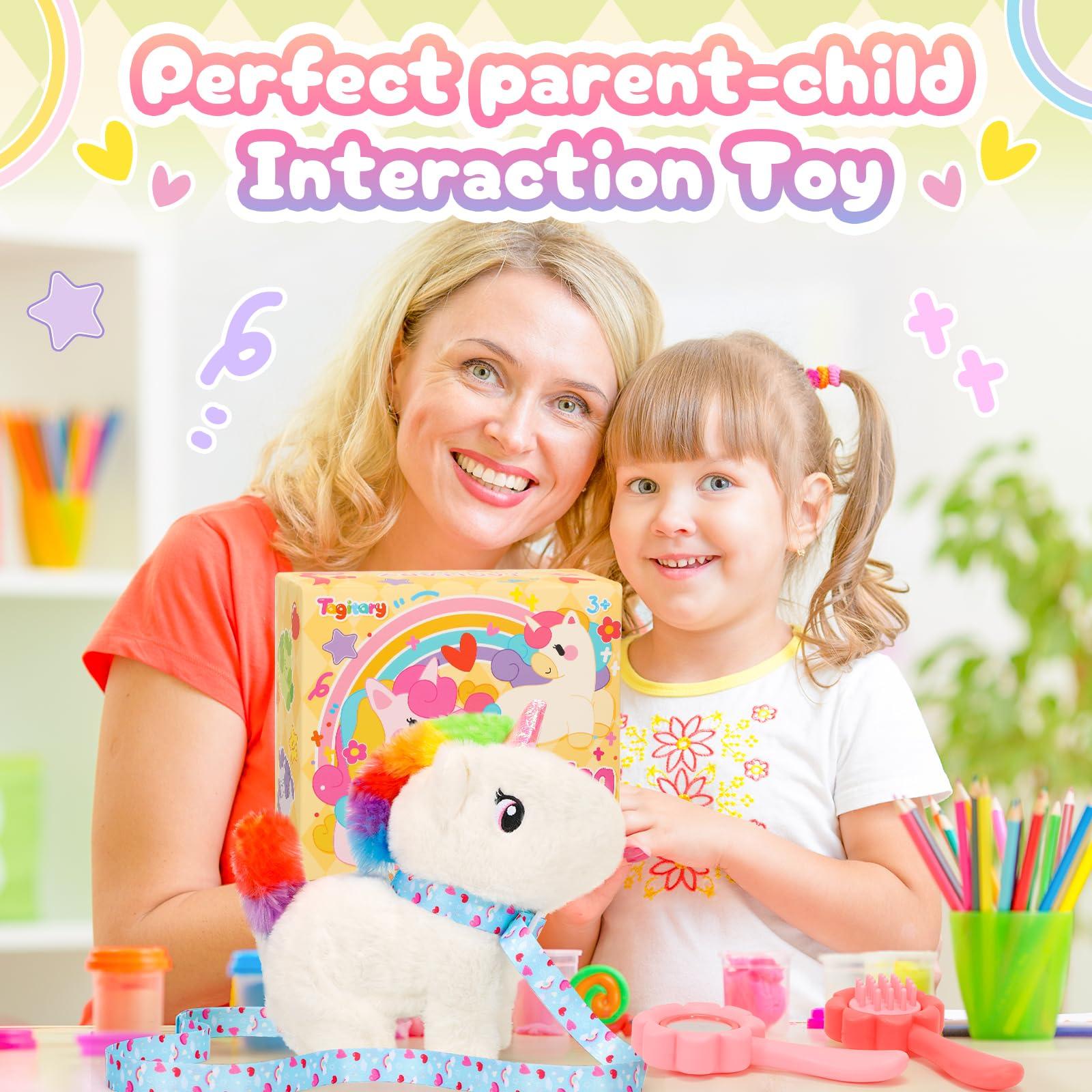 Tagitary Tagitary Plush Toy Interactive Unicorn and Puppy Toys for Kids with Sounds