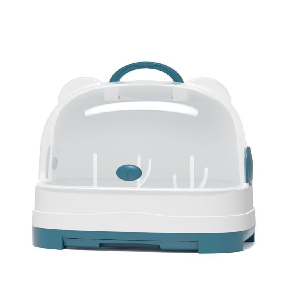 KALWEL KALWEL,Baby Bottle Dryer Rack,Portable Bottle Drying Rack,Baby Bottle Storage Organizer with Lid,Travel Bottle Drying Rack,Removable Layers for Easy Cleaning,Suitable for Travelling,Camping