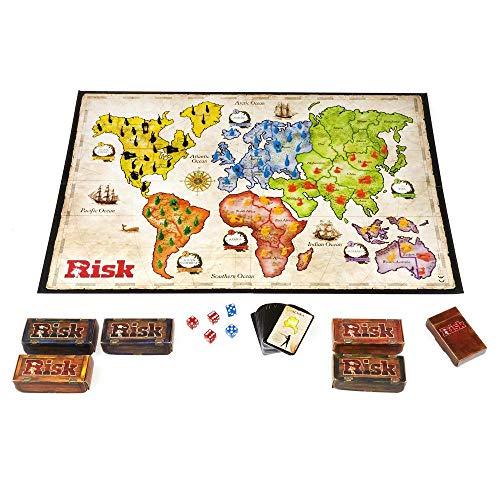 Hasbro Risk Game, Strategy Board Game; Updated Figures Improved Mission Cards; War Crates; for Children Aged 10 and Up, 2-5 Players