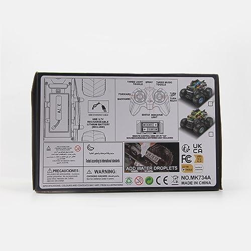 Rhybor Rhybor Remote Control Dinosaur Car, 2.4GHz All Terrain Remote Control Monster Truck, RC Dinosaur Monster Car, Spray Music Monster Truck RC Cars for Boys 4-7 8-12 and Girls