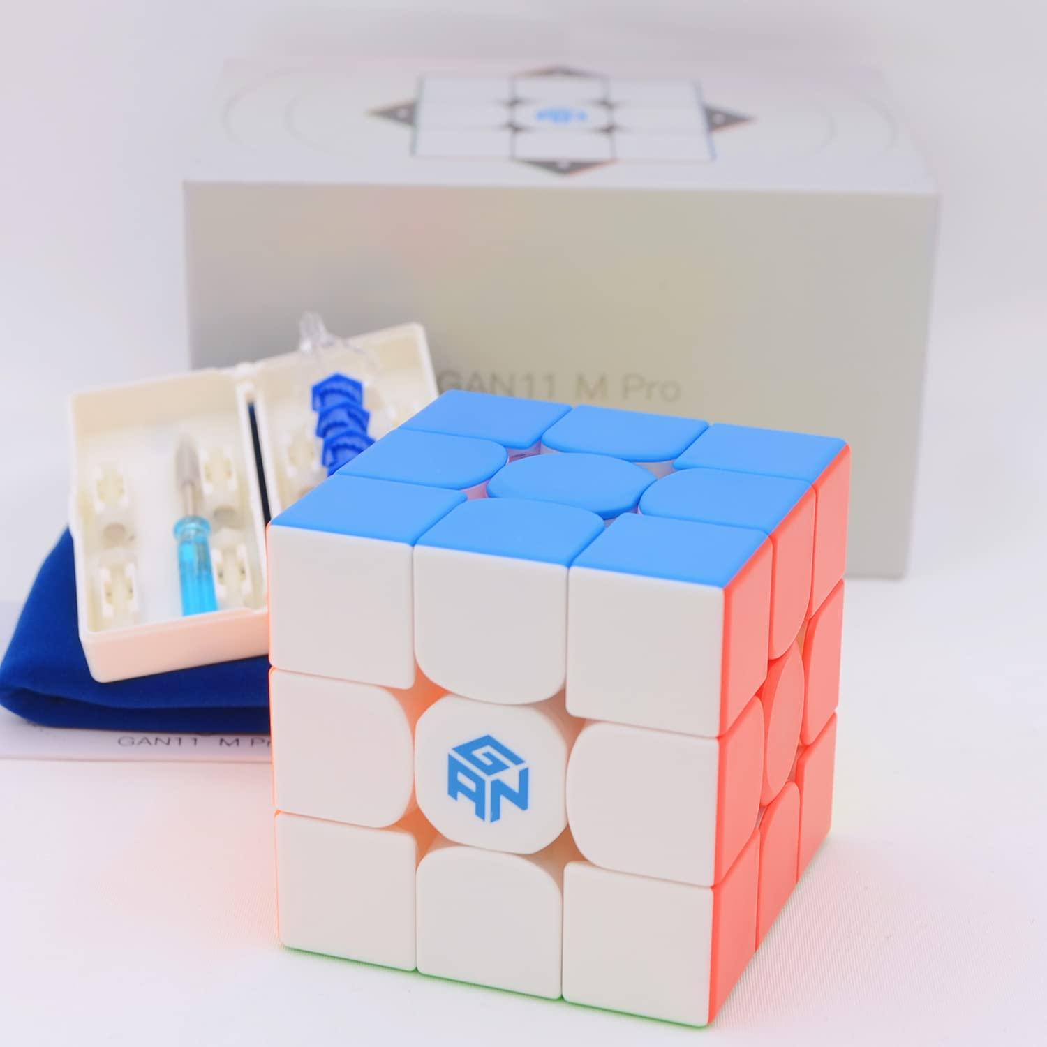 Bukefuno Bukefuno GAN 11 M Pro 3x3 Magnetic Speed Magic Cube stickerless GAN11M Pro 3x3x3 Puzzle Magic Cube(GAN11 M Pro Primary Color Kernel Version)