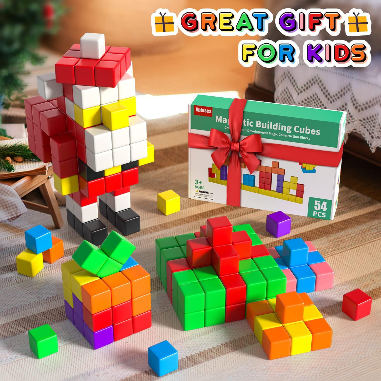 Apluses Apluses 96Pcs Magnetic Blocks, More Quantity can Create Bigger Buildings and Improve Children\'s Thinking