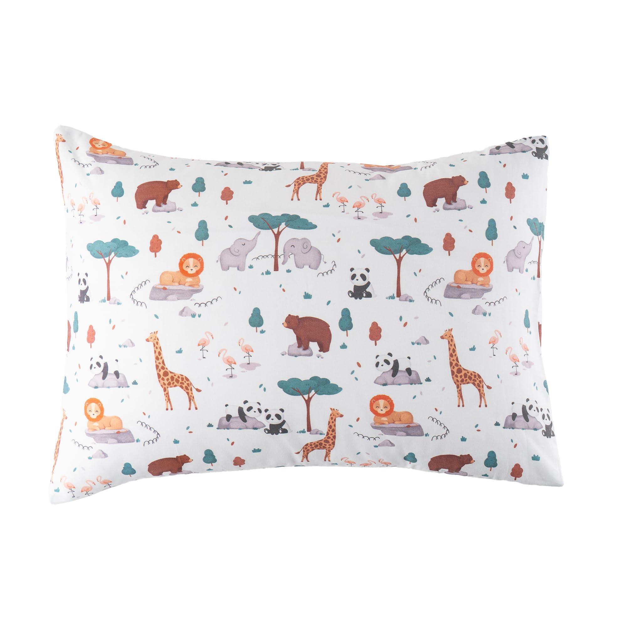 Bunnikins & Clover Bunnikins & Clover Toddler Pillows with Pillowcase, 13"x18" Soft Cotton Kid Pillows for Sleeping, Bedding Small Pillow for Boys and Girls Aged 2-5 Years