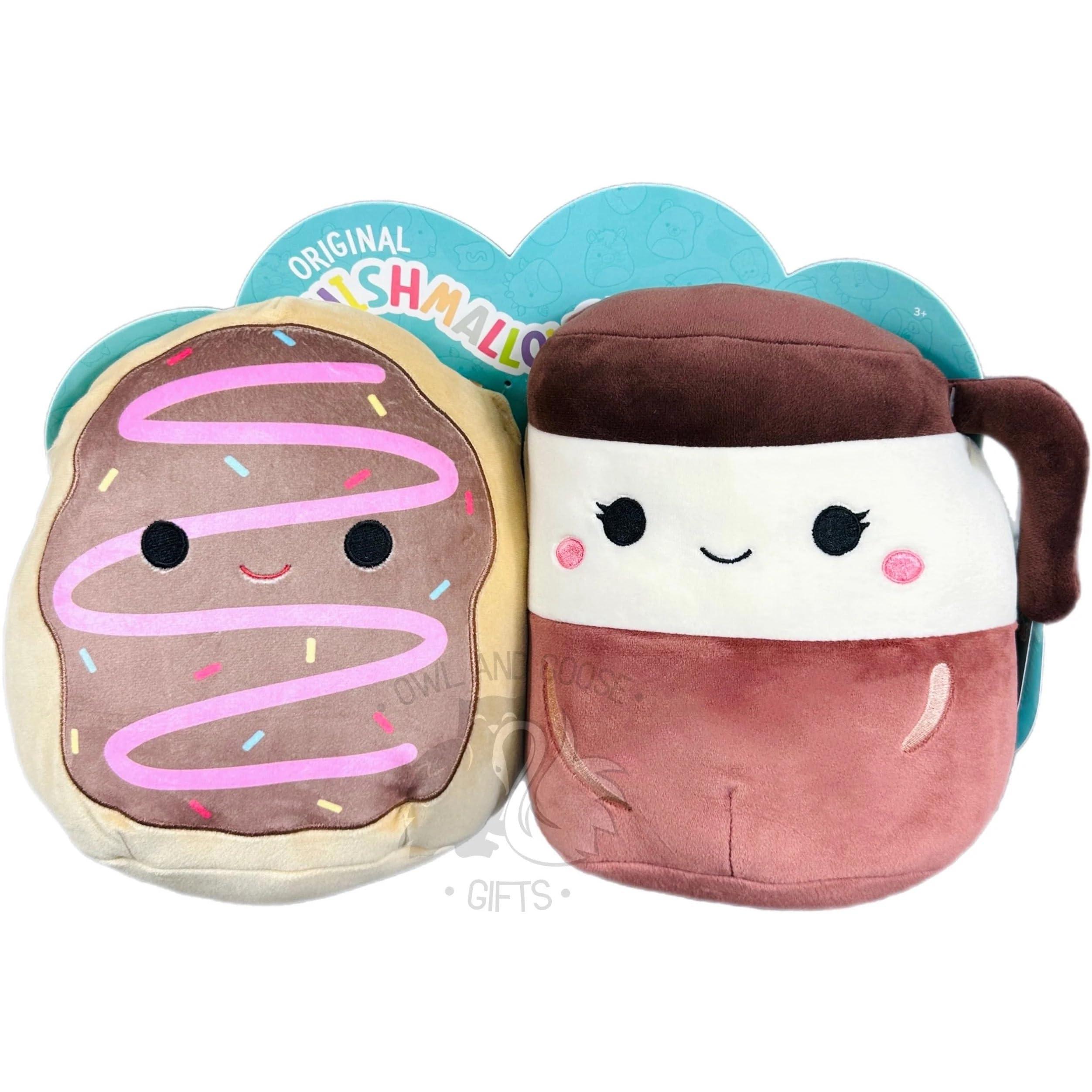 Squishmallows Squishmallows 8 Inch Deja The Donut The Aniela and Coffee Pot Perfect Pair Plush Toy