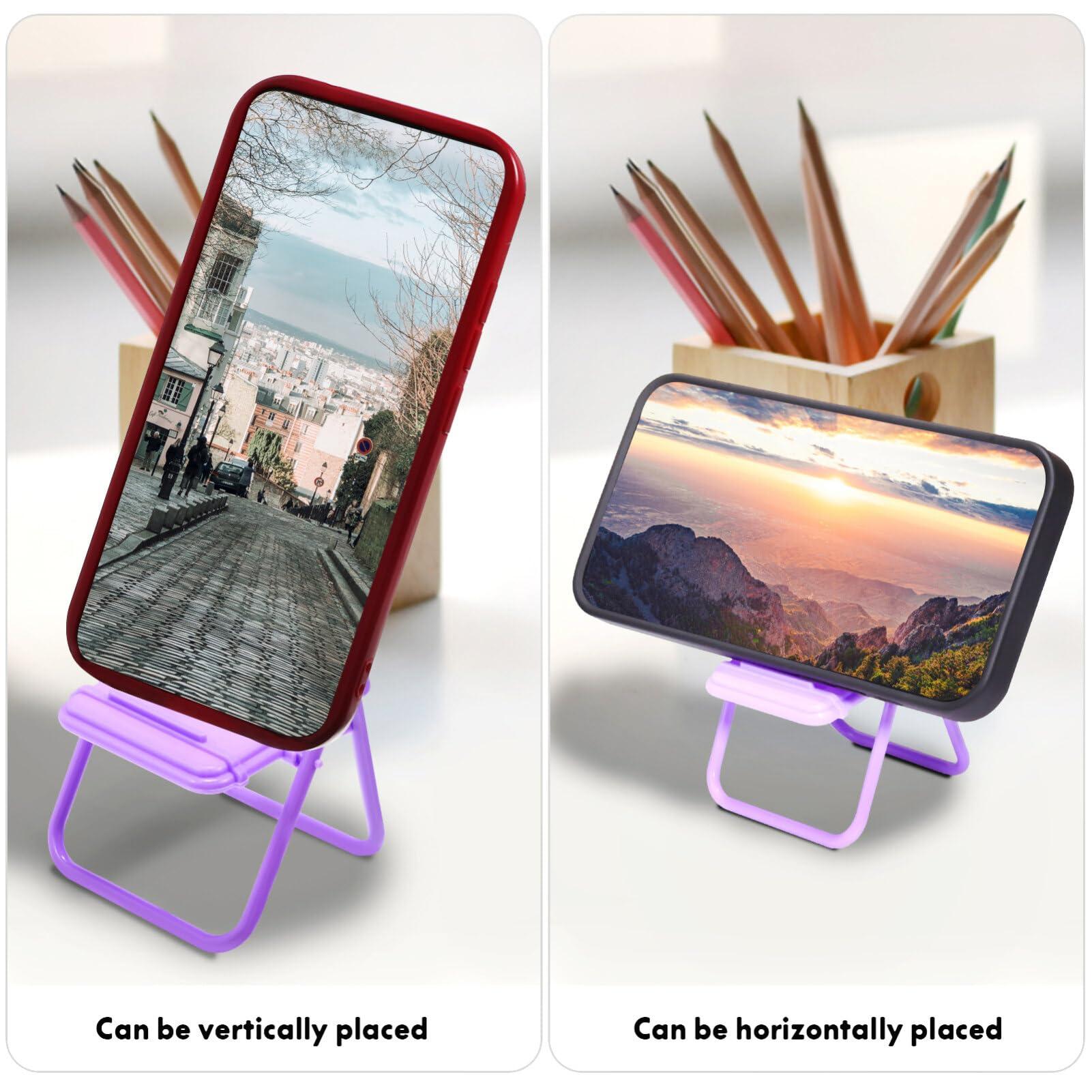 BESTOYARD BESTOYARD 30 Pcs Mini Foldable Chairs Dollhouse Folding Chairs Phone Holder Mini Chair Stand Party Favors