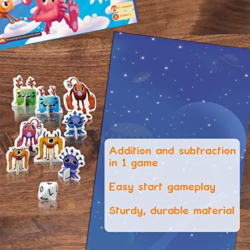 Logic Roots Logic Roots Cloud Hoppers Addition and Subtraction Game - Fun Math Board Game for 6 - 8 Year Olds, Easy to Play Educational Game for Kids at Home, Perfect STEM Toy Gift for Girls & Boys, Grade 1 & Up