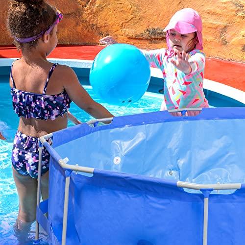 VFM e-Store VFM - Medium Round Pool 3m x 76cm Strong Frame Giant 4200 Litre Capacity Swimming Family Fun for Kids and Adults Holiday Summer Garden Swim Splash - Wild \'n Wet