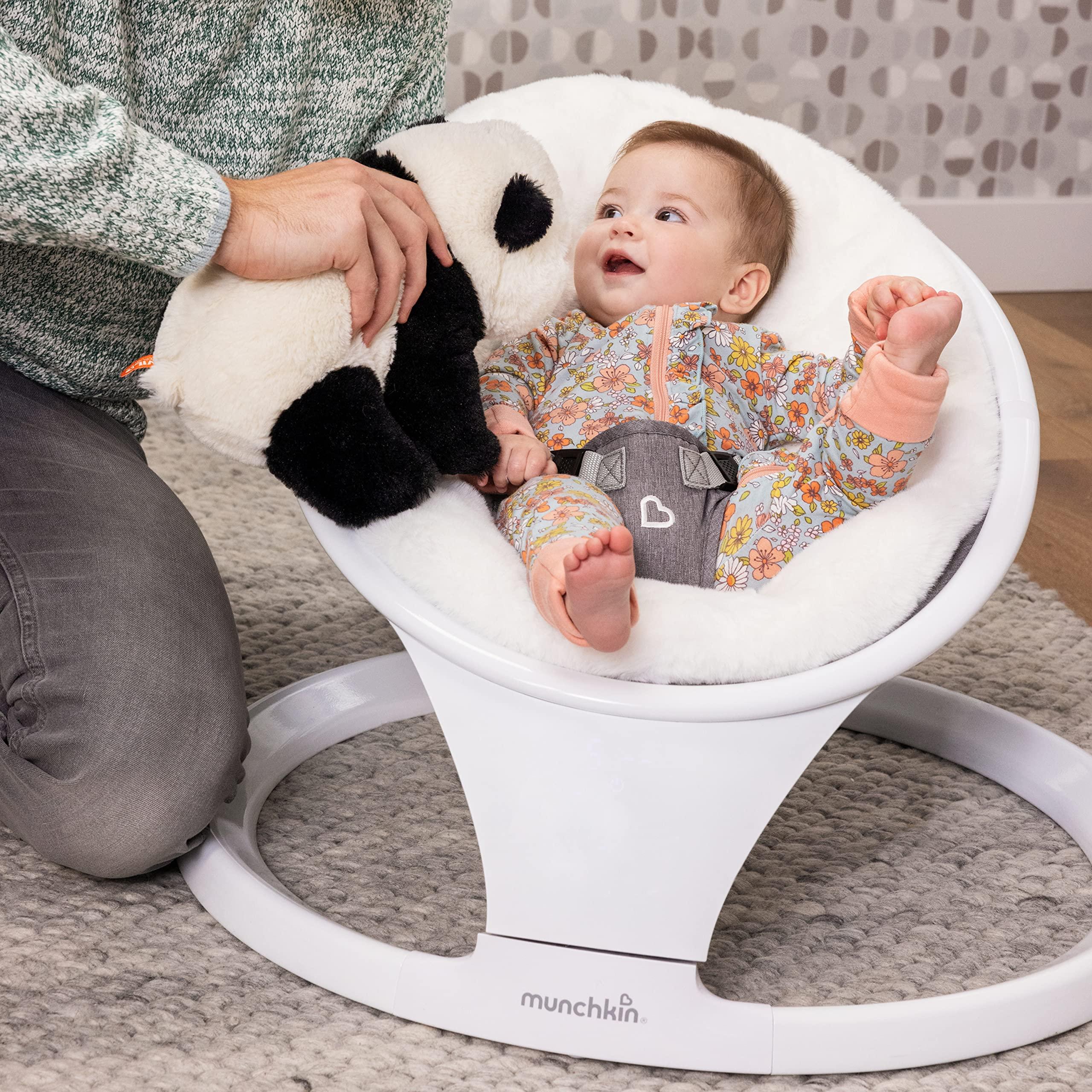 Munchkin Munchkin Baby Swing Seat Cover, Premium Ultra-Soft Faux Fur, White