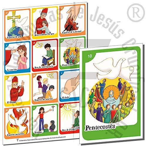 N-A HCJC - LOTERÍA - LA CONFIRMACIÓN (16 Tablas, 40 Cartas y Folleto con catequesis y notas pedagógicas para Mejor conocimiento y aprovechamiento del Material)