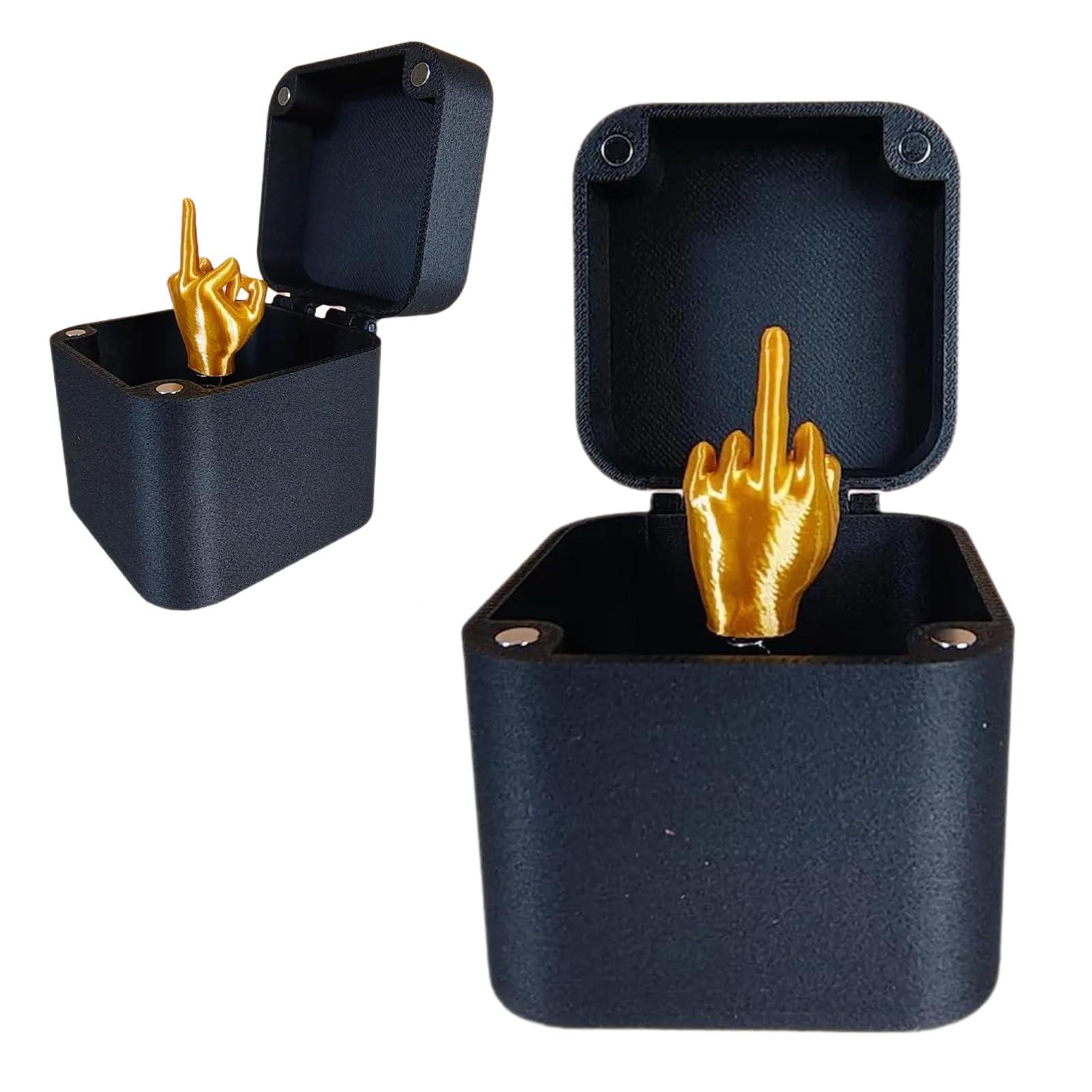 LQBPVY LQBPVY Middle Finger Surprise Gift Box, Middle Finger in a Box, Funny Spoof Hand Prank Pop up Gift with Box for Adults, Middle Finger Gift, Christmas Novelty Fun Prank Gift (1 Pc)