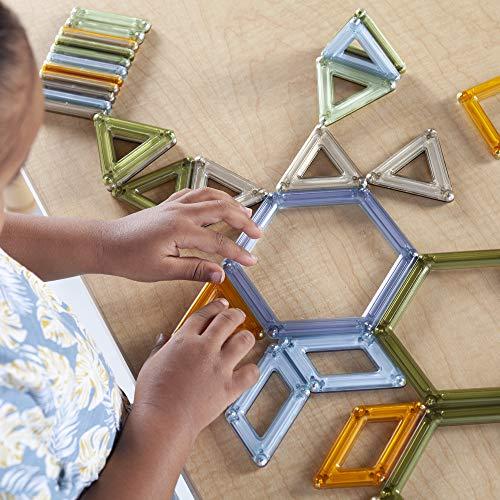 Guidecraft Guidecraft PowerClix Frames Natural - 74 Piece Set: Magnetic Construction Building Kit for Creative Open-Ended Play, STEM Learning & Educational Toys for Children