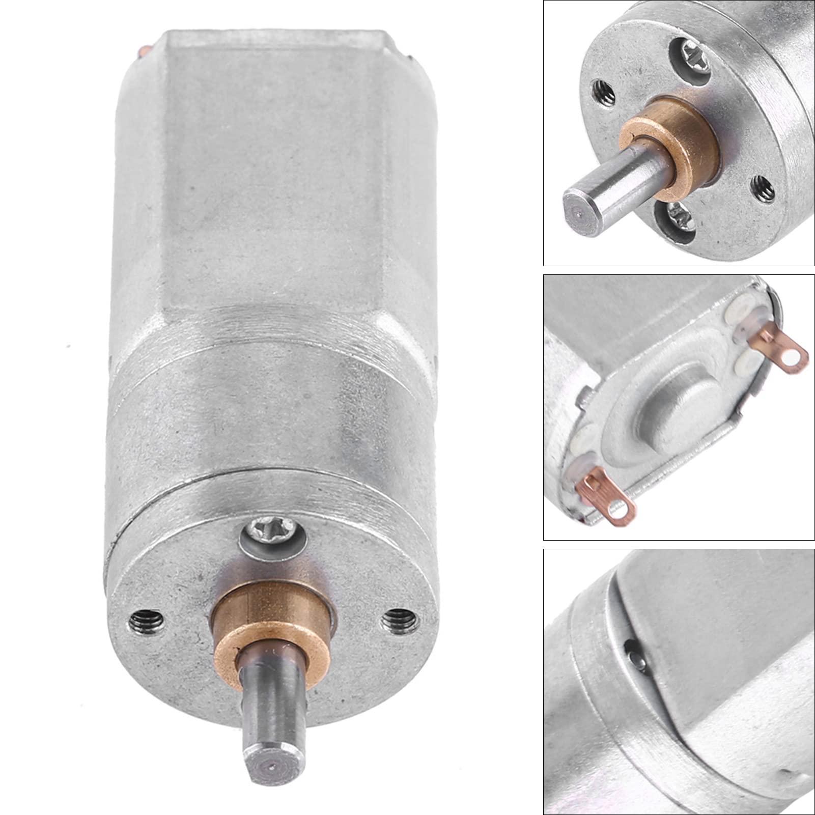flexman DC 12V Gear Motor, High Torque Less Noise Electric Gear Reduction Motor for Reduce Speed in a Series of Gears Outer Diameter 20MM(12V 15RPM)