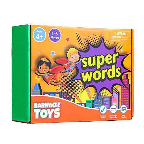 Melby Toys Super Words - CVC Word Builders, Phonics Games, Rhyming Words Game for Kids, Kindergarten Learning Games, Match it Puzzles for Toddlers, Learn to Read Game, CVC Words for Kindergarten Activities