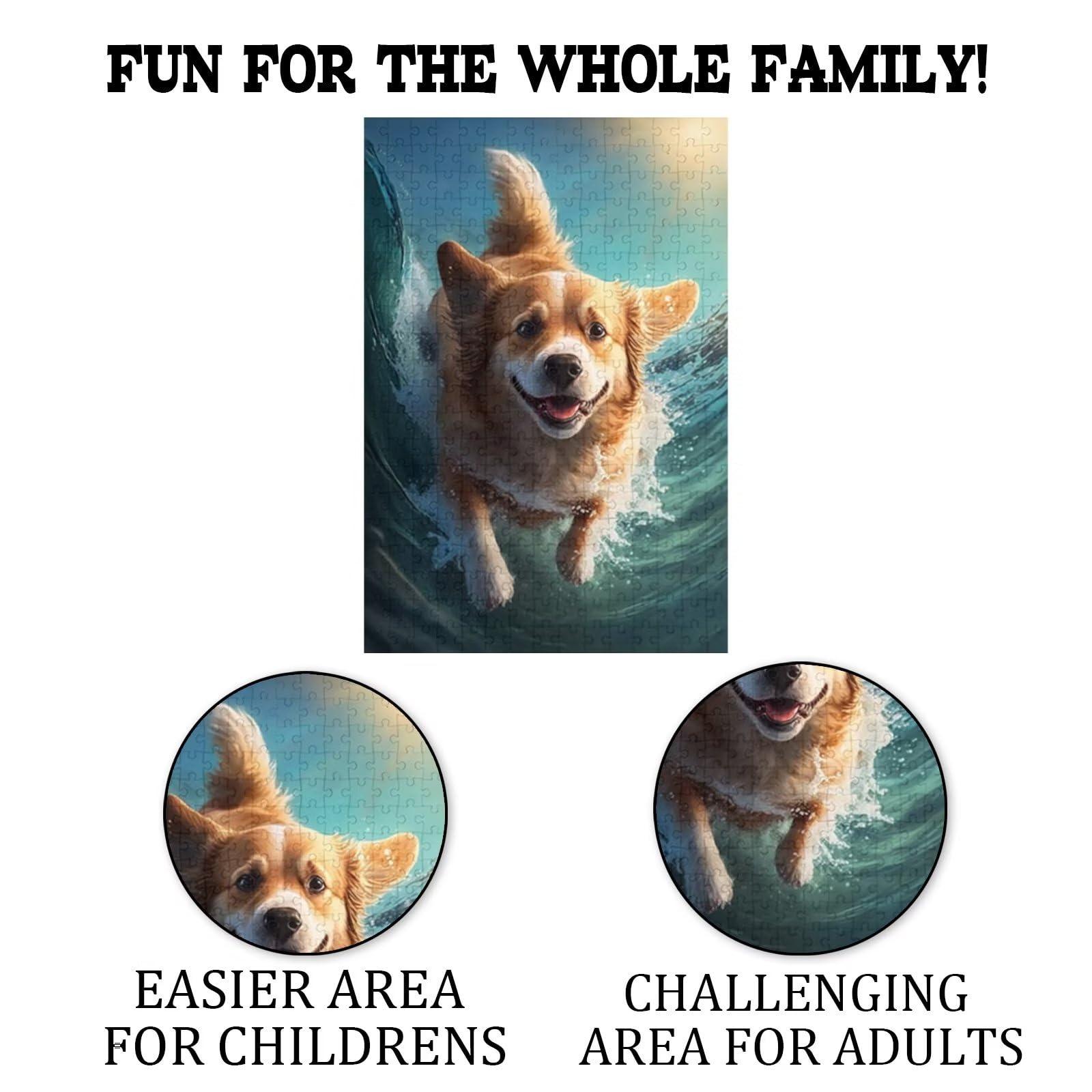 Hothostl Three Anime Cats - 500 Pieces Puzzles Beginners Puzzle Puzzle Toys, Spend Time to Get A Sense of Accomplishment Box 20.5 X 15 inch for Home Decor