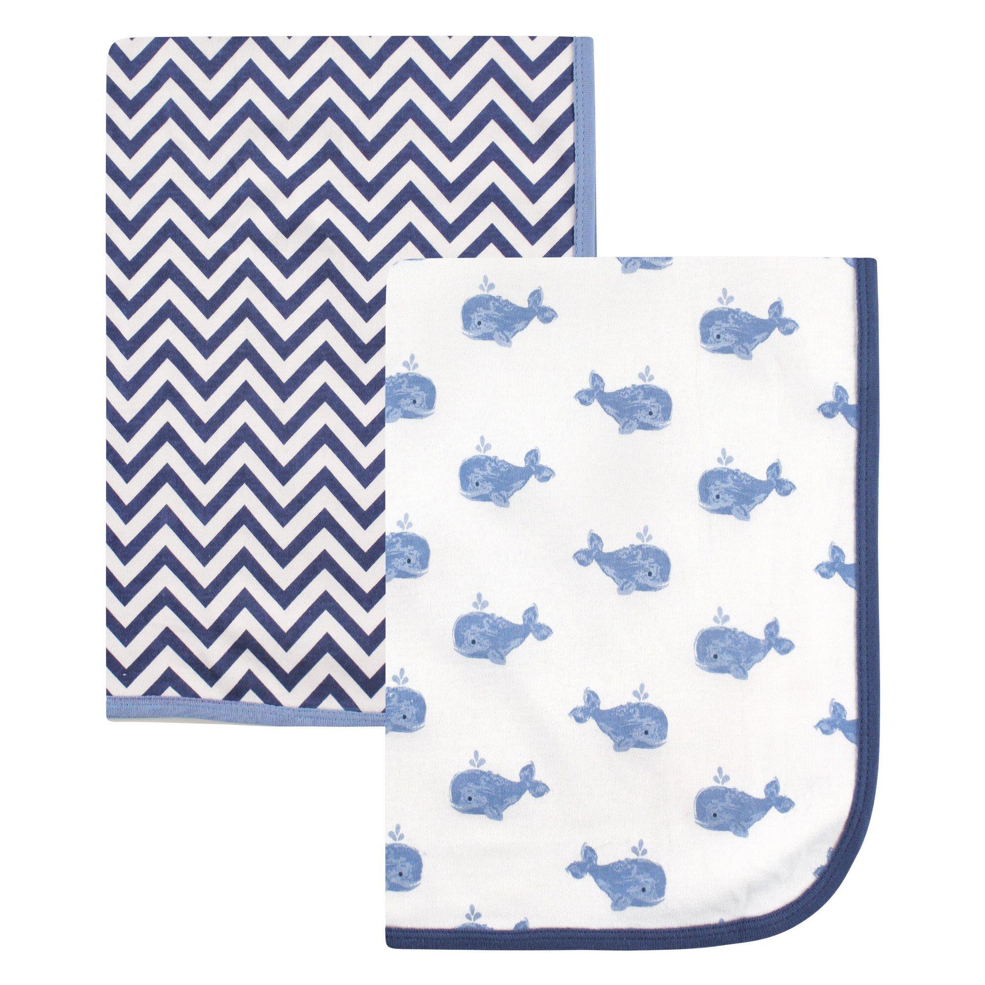 Hudson Baby Hudson Baby Unisex Baby Cotton Swaddle Blankets, Whale, One Size