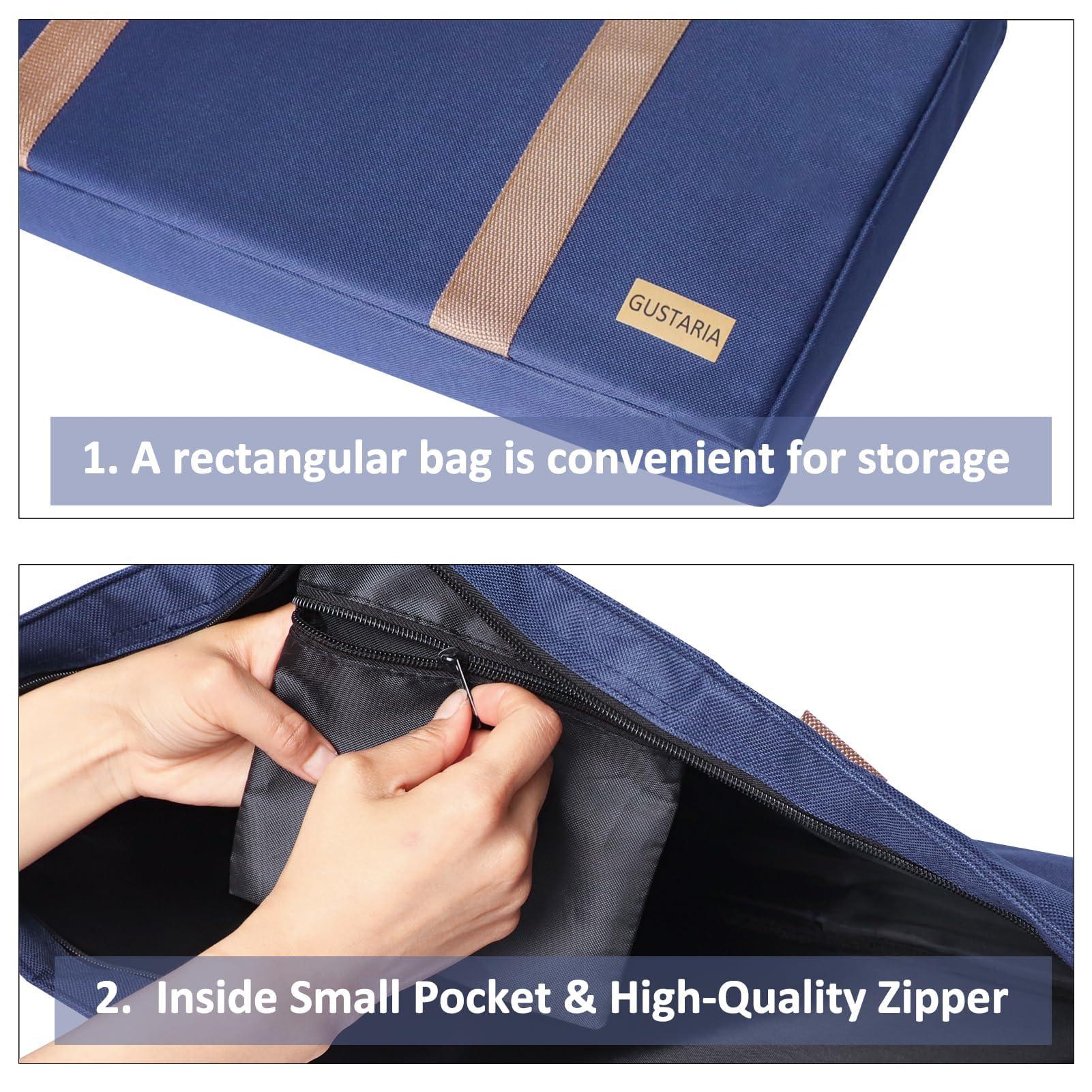 GUSTARIA GUSTARIA American Mahjong Game Set, 166 Premium White Tiles, 4 All-in-One Color Rack/Pushers, Complete Mahjongg Set Blue Carrying Bag, with Protective Sleeve for Mahjong Racks and Pushers