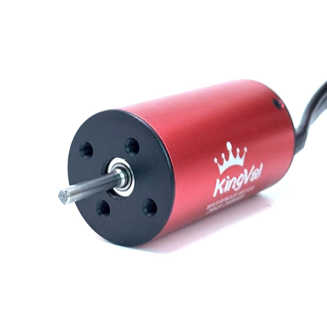 KingVal KingVal Replacement 2845 5900KV Waterproof Brushless Motor Shaft 3.175mm with 45A Brushless ESC Compatible with 1/14 RC Car