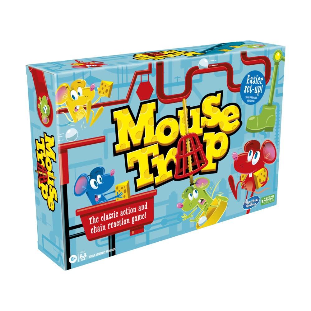 Hasbro Gaming Hasbro Gaming Mouse Trap Board Game for Kids Ages 6 and Up, Classic Kids Game for 2-4 Players with Easier Set-Up Than Previous Versions, Multicolor, One Size