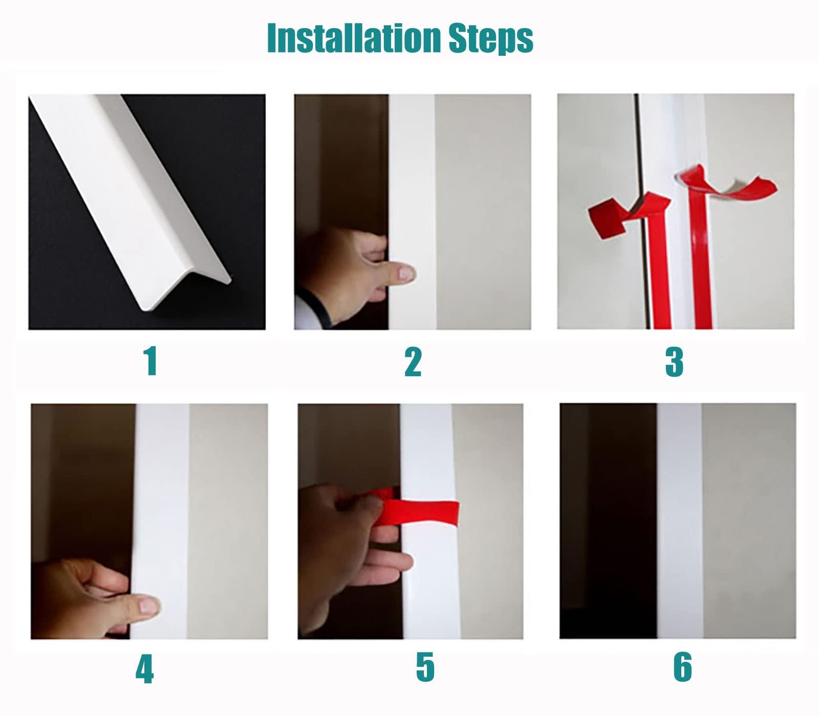 SRNSAEB 5cm/ 2in Width Wall Corner Guard Edge Protector, Self Stick Flexible Wall Corner Edge and Bumpers Guards for Kids Safety Home Decor Wall Protection (Color : Light Coffee, Size : 100cm/39.4in)