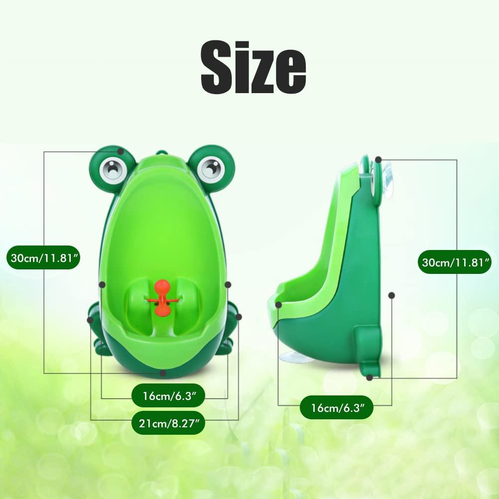 WBTY WBTY Cute Frog Potty Training Urinal for Boys Toilet with Suction Cup Cartoon Kids Urinal Trainer with Funny Target Point (Fruit Green+Orange)