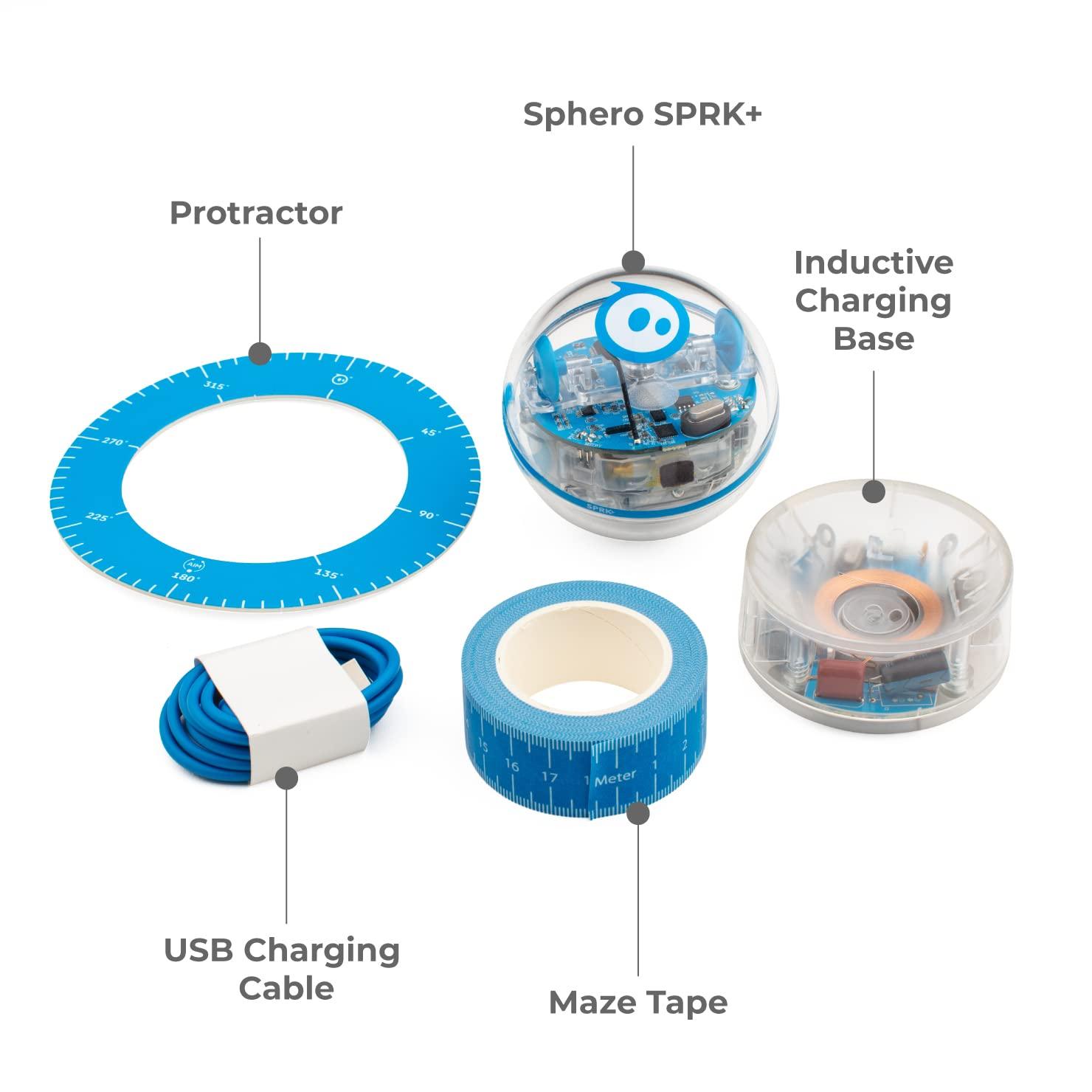 Sphero Sphero SPRK+: App-Enabled Robot Ball with Programmable Sensors + LED Lights - STEM Educational Toy for Kids - Learn JavaScript, Scratch & Swift