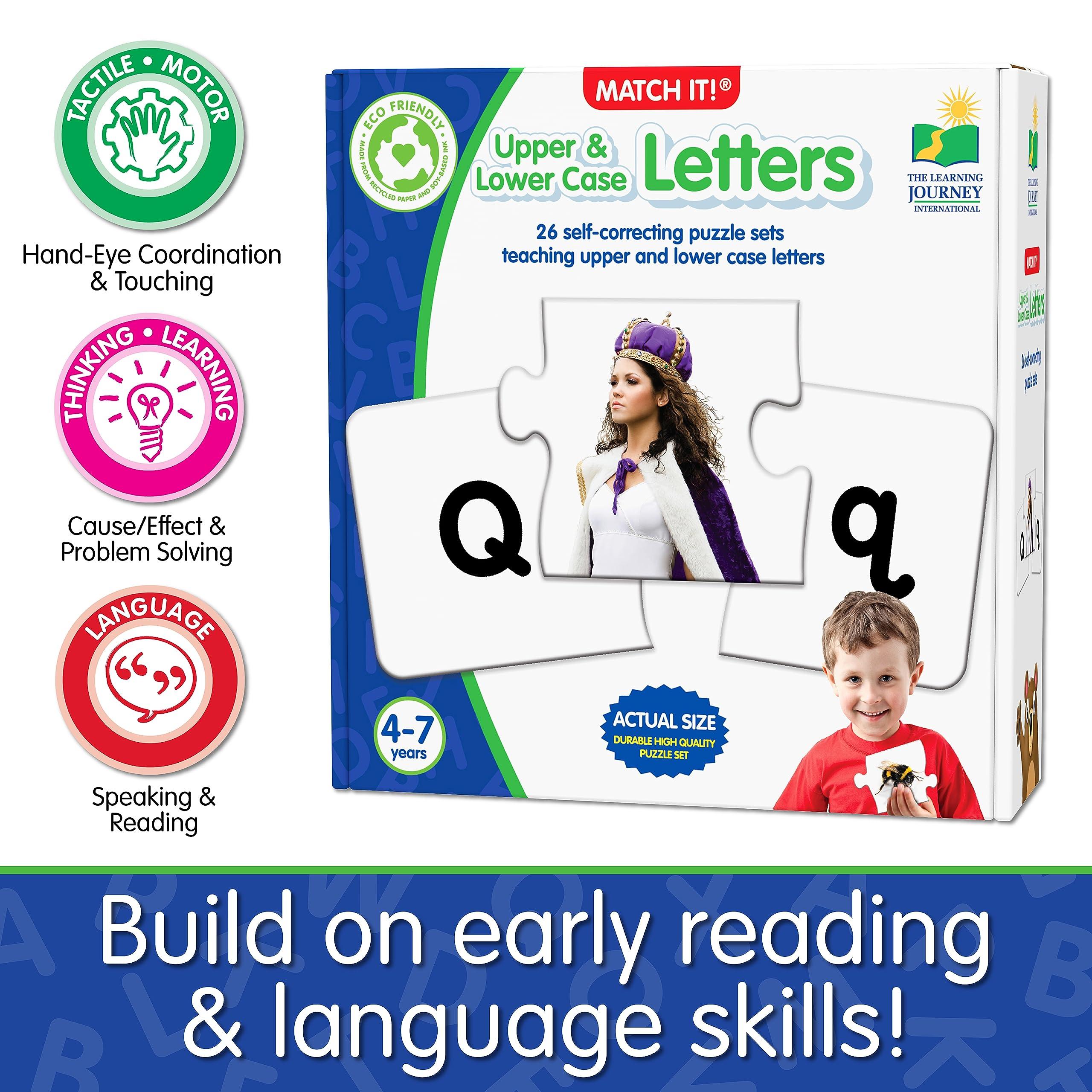 Learning Journey International LLC The Learning Journey: Match It! - Upper & Lower Case Letters - Self-Correcting Alphabet Matching Puzzle