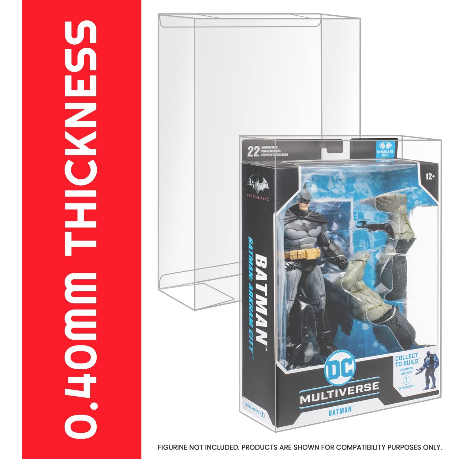 EVORETRO EVORETRO Action Figure Boxed Case Protector for McFarlane DC Multiverse BAF 7-in Figures - 10-Pack 0.40mm Thick Clear PET Plastic Display, Achive-Grade Storage. Keep Your Collection in Mint Condition