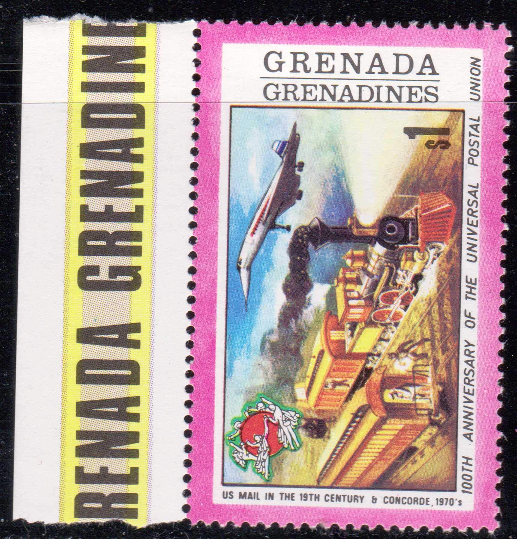 stamp 100th Anniversary of UPU 1 Dollar Grenada Grenadines Postage Stamp