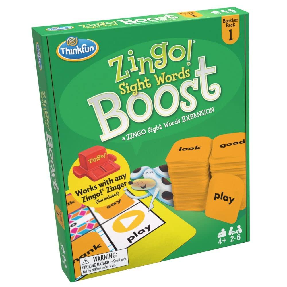 Think Fun Think Fun Zingo! Sight Words Boost - Engaging Brain Game | Expansive Vocabulary Builder | Stimulates Memory & Concentration | for Kids Aged 4 and Up | Expansion Pack (76472)