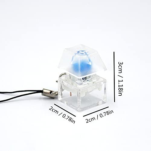WULEEUPER WULEEUPER Keyboard Fidget Toy Mechanical Switch Keyboard Fingertip Fidget Button Stress Relief Toys for ADHD Autism Special Needs (Transparent Color (clicky))