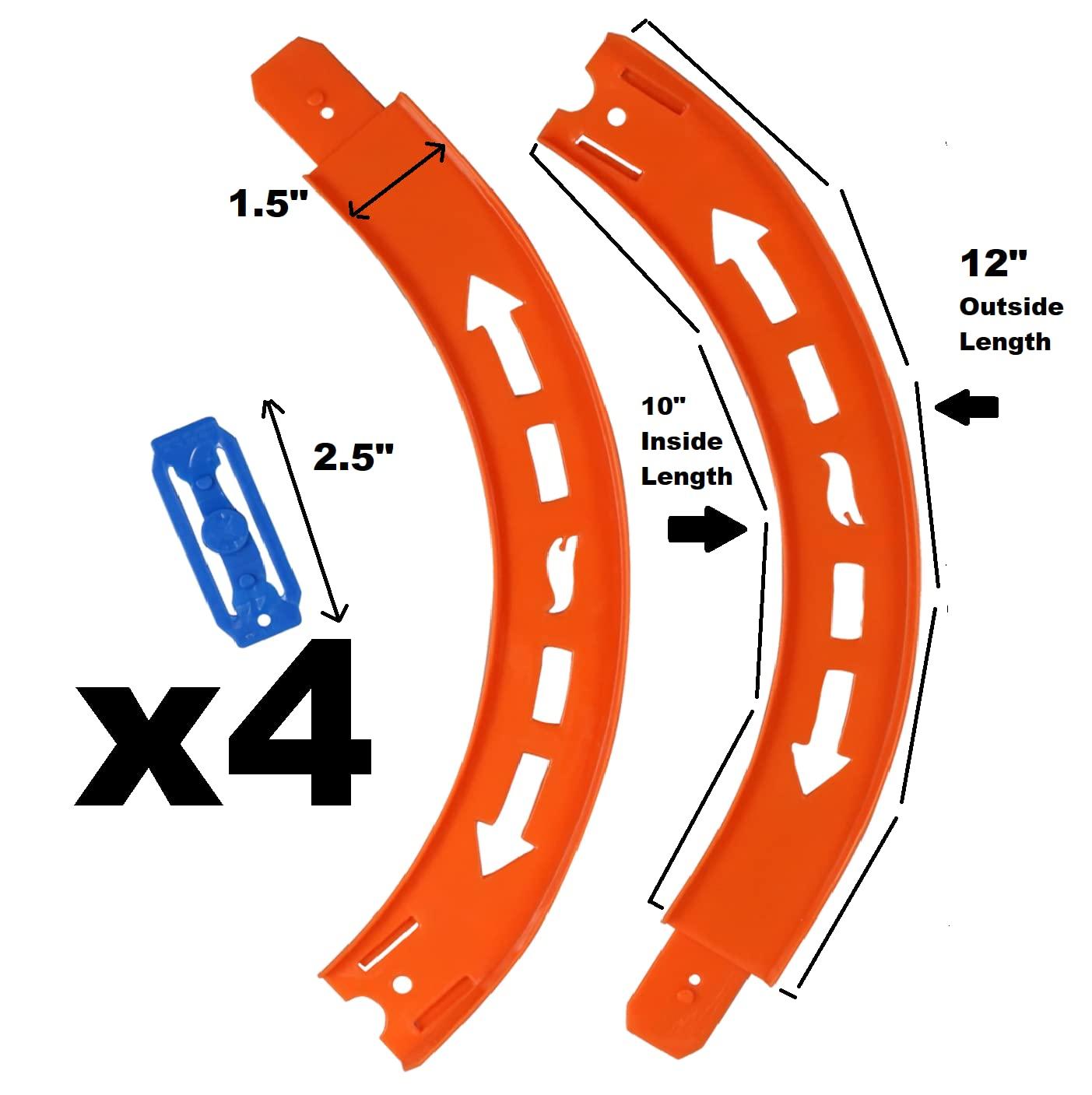 Hot Wheels Hot Wheels Curve Tracks Expansion Packs ~ Includes 8 Curved Track Pieces & 4 Connectors ~ 10\" Long