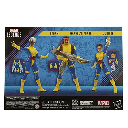 Marvel Marvel Legends Series Forge, Storm, & Jubilee X-Men 60th Anniversary Action Figure Set, 6-Inch Action Figures