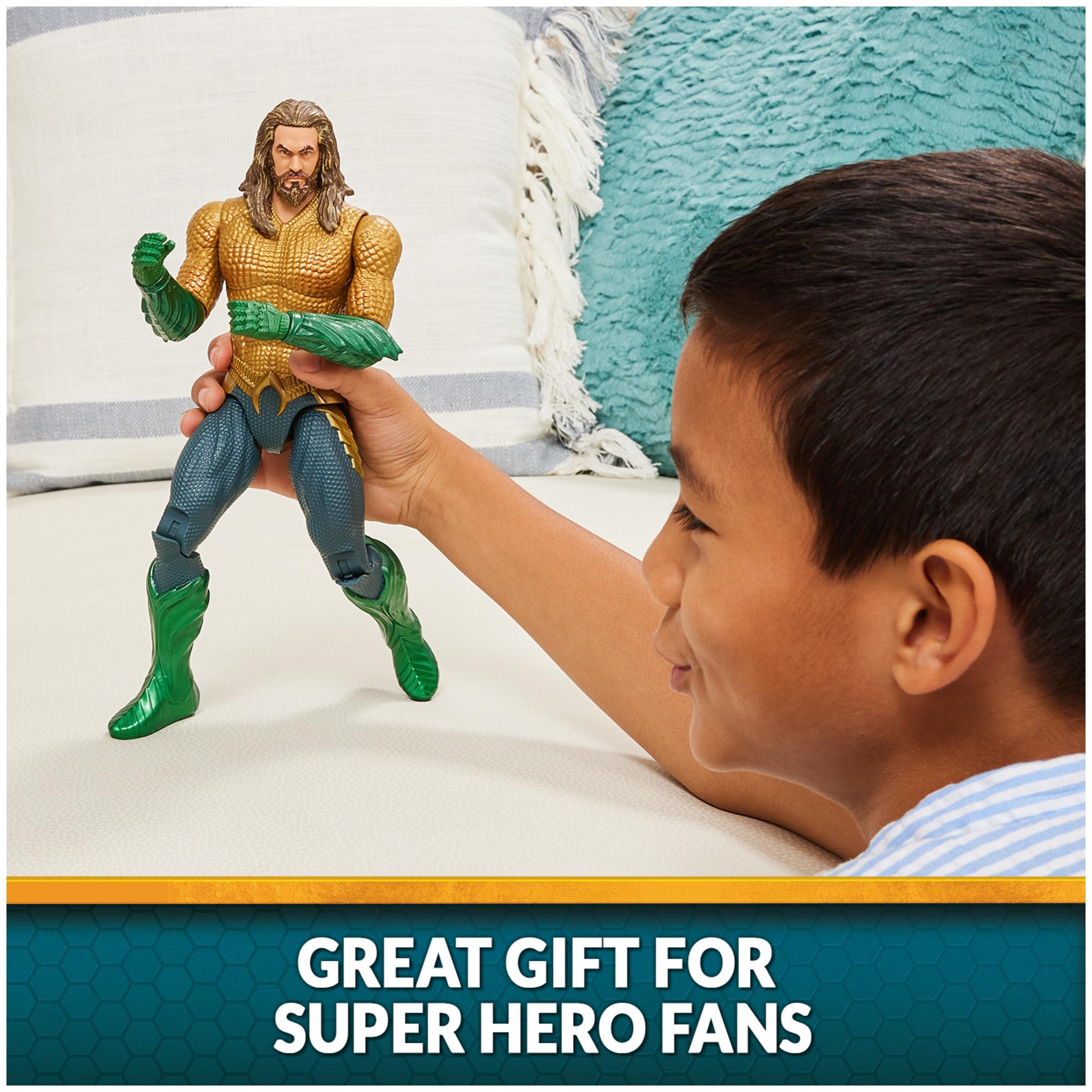 Aquaman DC Comics, Aquaman Action Figure, 12-inch, Detailed Sculpt and Movie Styling, Easy to Pose, Collectible Superhero Kids Toys for Boys & Girls