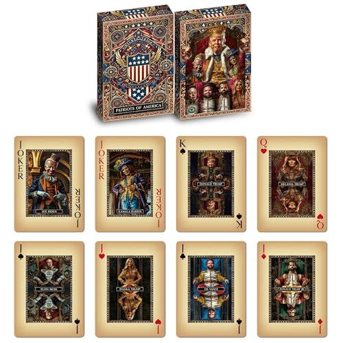 ASVP Shop ASVP Shop Trump Playing Cards - Family & Allies - Premium Collectors Deck Featuring Donald Trump, Melania, Ivanka, Elon Musk, J.D. Vance & The Jokers Biden & Kamala Harris - Perfect for Poker Nights