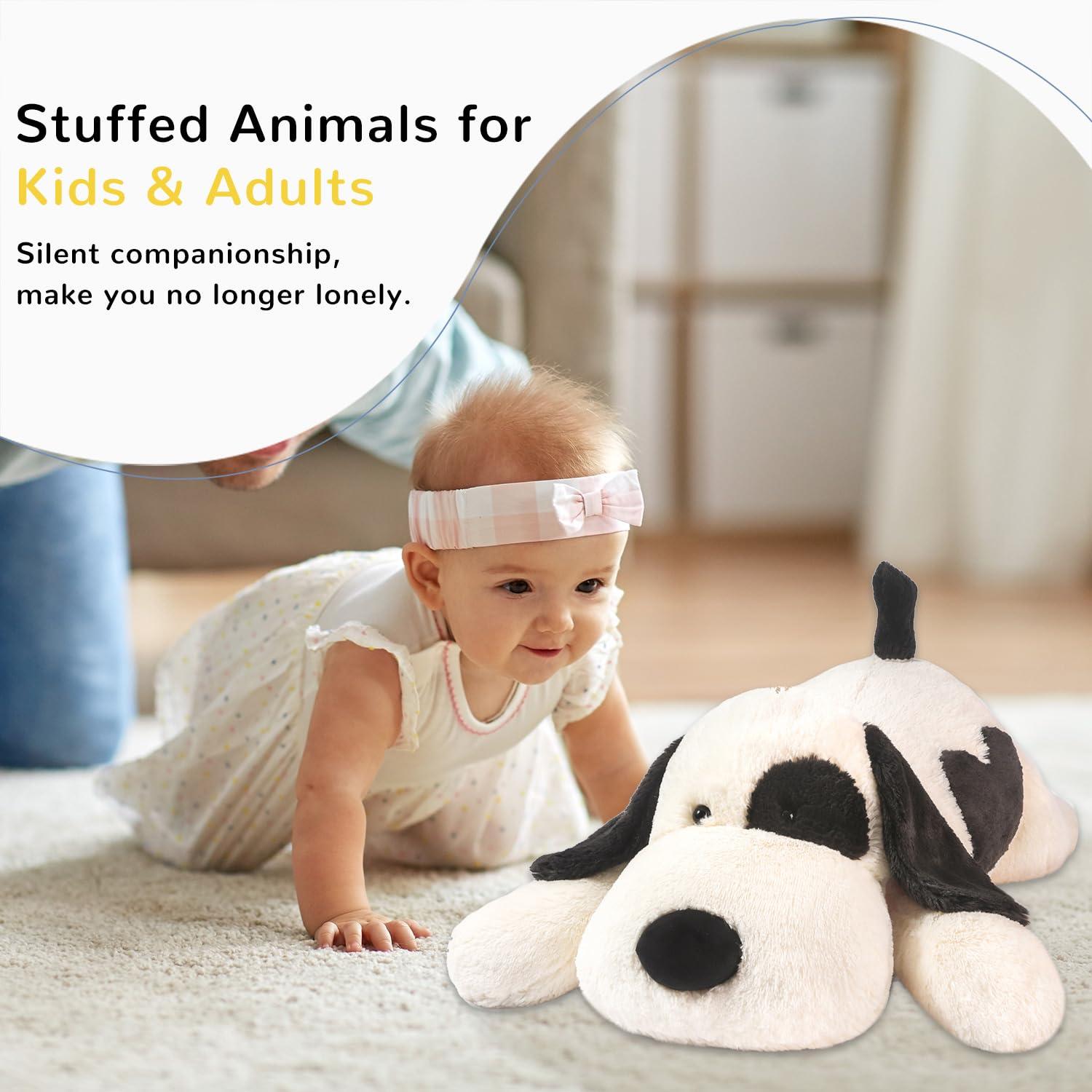 ZPIUU ZPIUU Dog Weighted Stuffed Animals,30 Inch 5.5 lbs Weighted Plush Animals,Giant Puppy Plush Pillow Toy, Gifts for Kids, Boys and Girls Adults (30\" 5.5lbs)