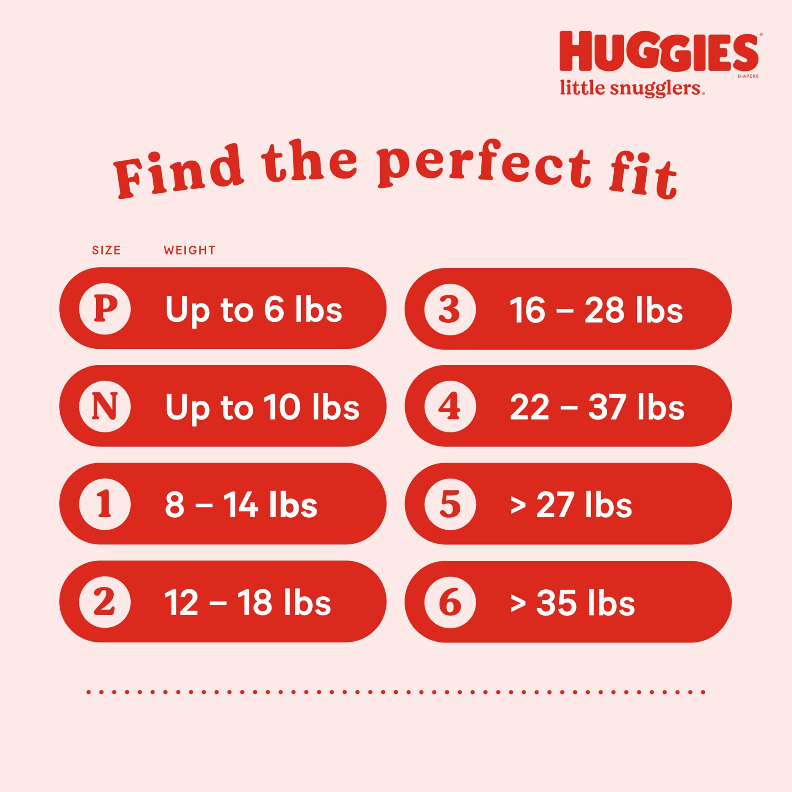 HUGGIES Huggies Size 3 Diapers, Little Snugglers Baby Diapers, Size 3 (16-28 lbs), 68 Count