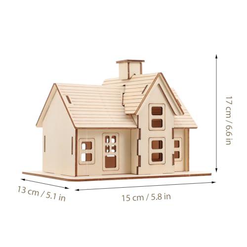 Uonlytech Puzzles for Adults 1 Set Cabin Model 3D Wooden 3D Puzzles Diorama House Puzzle Assembly House Model 3D Wood Puzzle Wood Rural 3D Puzzles Wooden Puzzle for Adult
