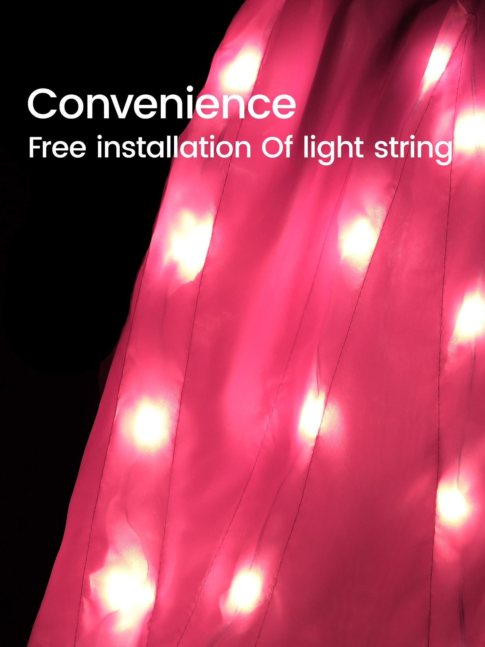 UPORPOR UPORPOR Princess Dresses Girls Halloween Costume for Girls Toddler Pink Princess Dress up Clothes, Light Lining, 2-3 Years Old