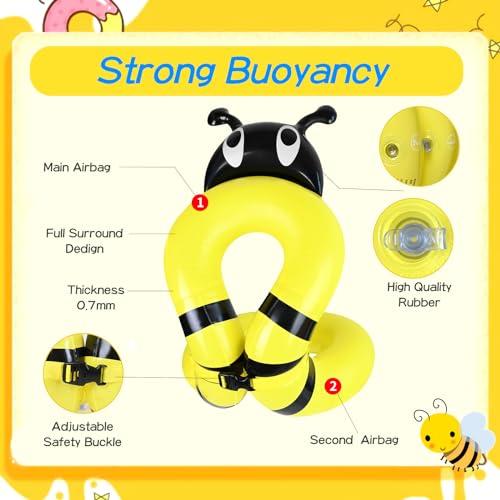 Hyfoo Hyfoo Kids Swimming Bee Floaties for Boys and Girls 3-6yrs Old,Inflatable Swim Vest Sea for Children Beach Pool Learn to Swim Floaty for Weight 33-50lbs Pool
