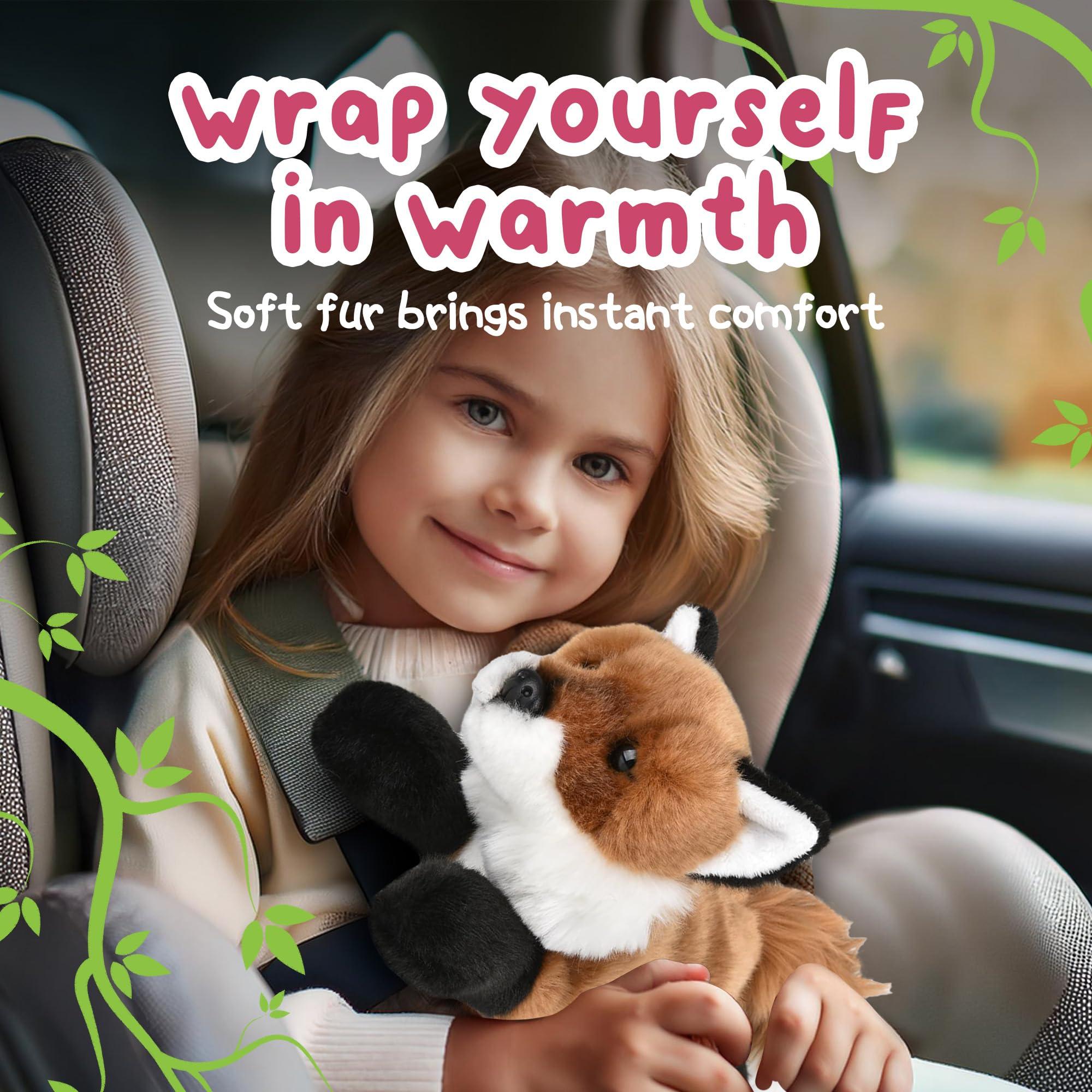 Forest & Twelfth Forest & Twelfth Laying Stuffed Fox, Lifelike 9.5\" Soft Plush Animal Toy for Cuddles, Bedtime, Play, Huggable Stuffed Plushie for Sleeping, Home Dcor, Snuggly Gift for Kids (Fox)