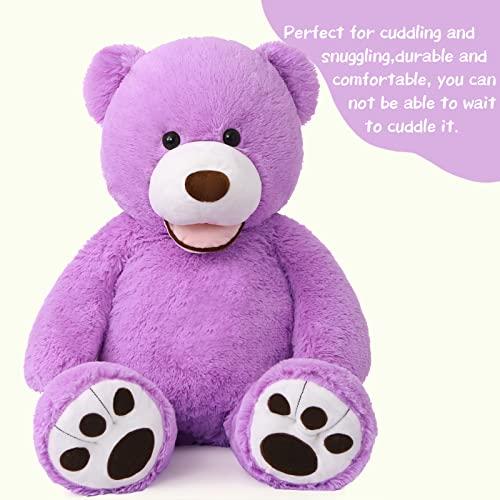 MorisMos Giant Teddy Bear Stuffed Animals Big Purple Teddy Bear