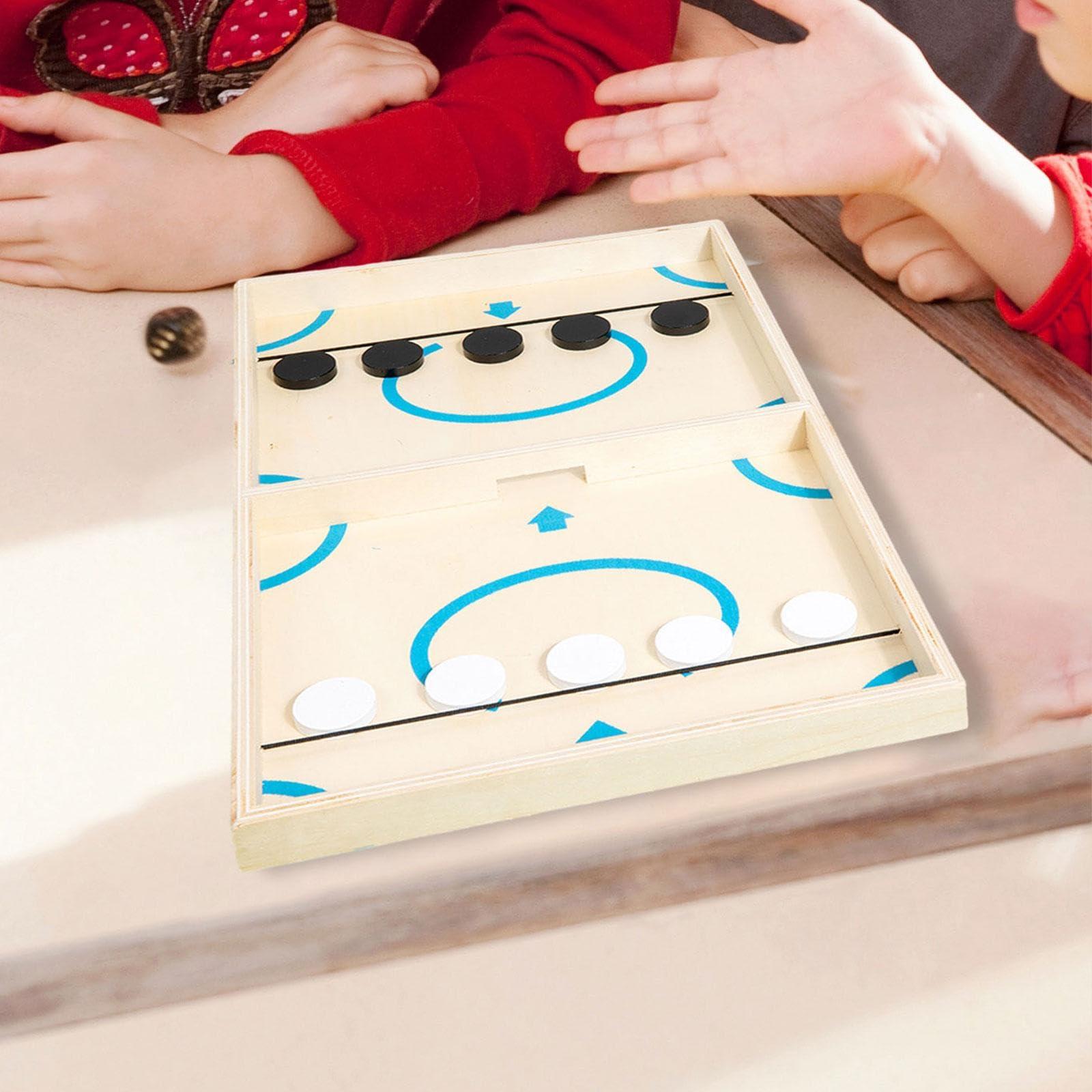 kowaku Table Football Game Wooden Hockey Board Game Outdoor Fast Pace Game for Birthday, Friends Parties