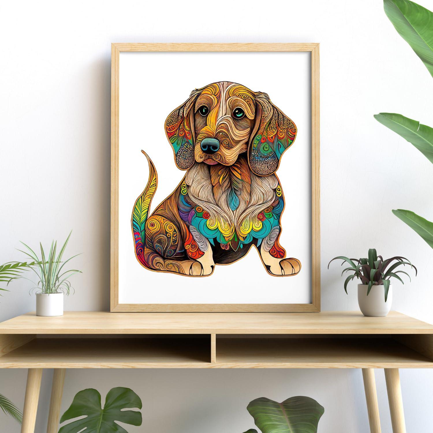 CRAFTHUB CRAFTHUB Cocker Spaniel Wooden Jigsaw Puzzle and Mounting Kit for Adults and Kids, A3 Size