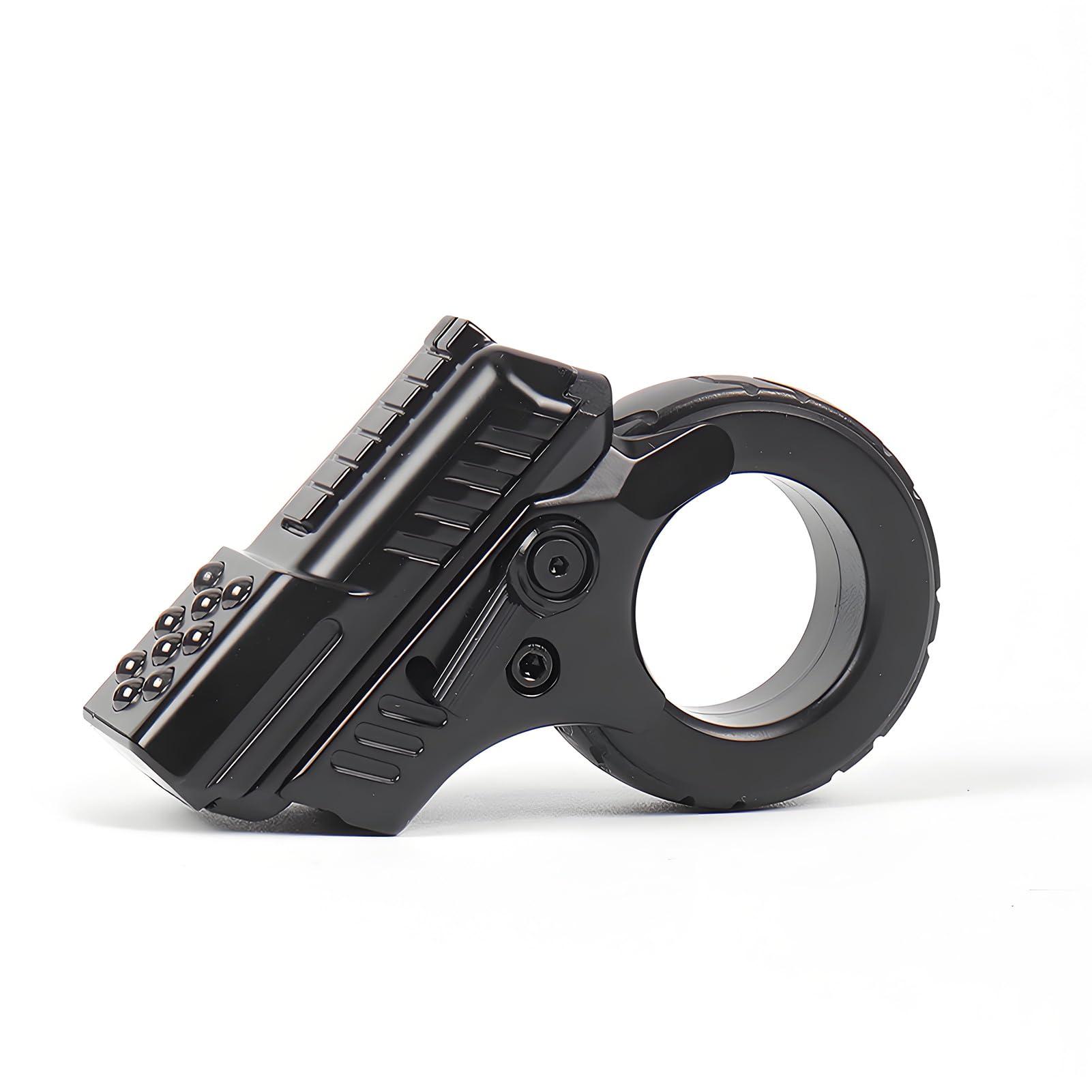 Vikye Fidget Gun, Adult Fidget Toy, Stainless Steel Suffering from Anxiety Stress Relief Cool Easter Fidget Gun Toy (Black)