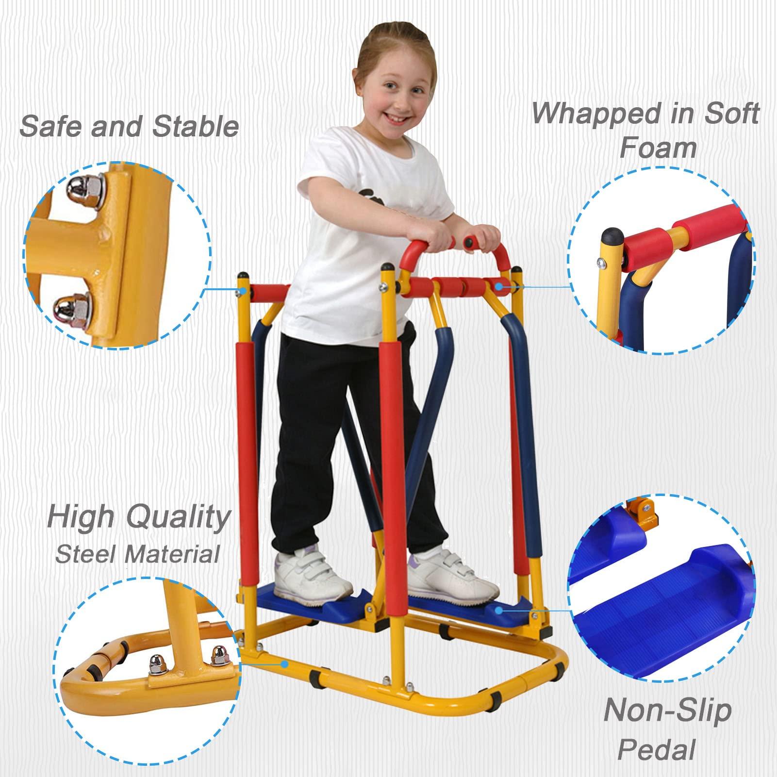 QBDGXFC Fitness Exercise Equipment for Kids, Adjustable Exercise Equipment with Non-Slip Pedals, Children\'s Treadmill for Kids Fitness Exercise, Boys and Girls