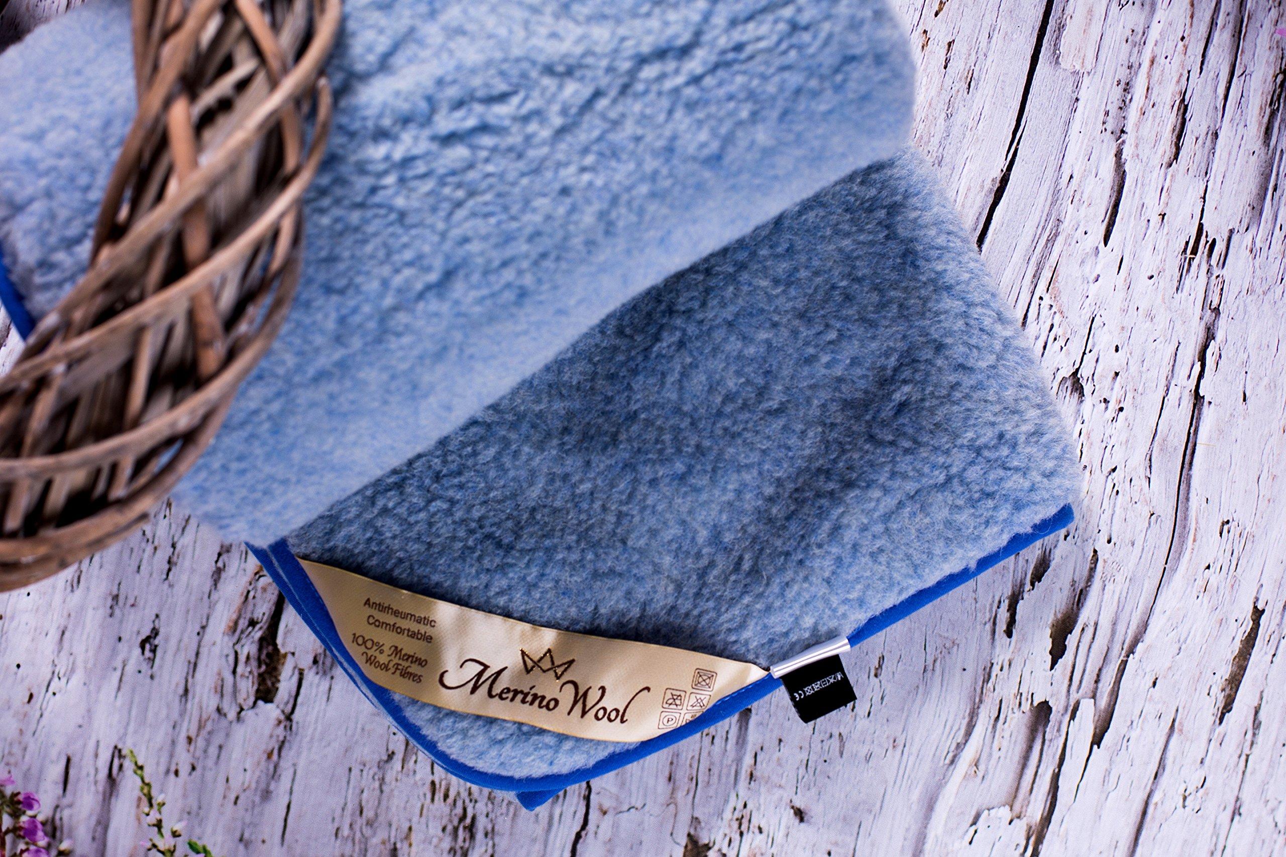 Merino Wool Merino Wool Bedding Woolmark Certified !! Warm & Natural Baby Blanket/Throw 100% Wool, Crib,Toddler, Cotbed Blanket 47" x 59"