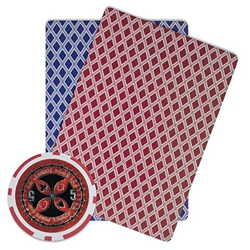 Brybelly Brybelly The Ultimate Poker Chip Holo Inlay Heavyweight 14-gram Clay Composite - Pack of 50 ($5.00 Red)