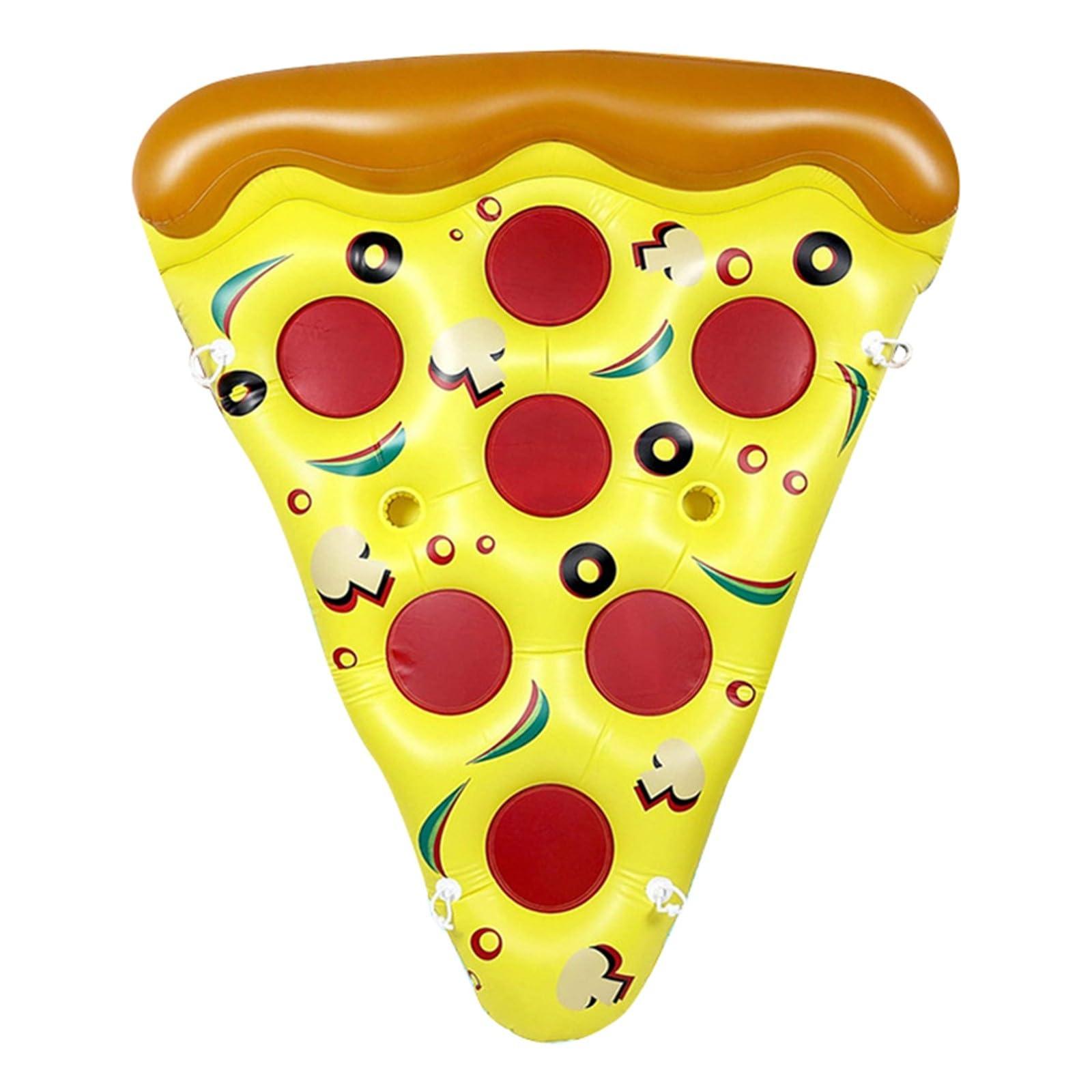 ROTORS ROTORS Inflatable Pizza Float Outdoor Deluxe Pizza Slice Pool Float Summer Water Lounger Color Entertainment Floating Bed Pool Ride Swimming Fun Decoration for Parties, Events